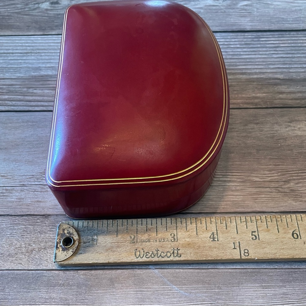 Antique/vintage Leather Jewelry/Trinket Box ~ Italy - Picture 9 of 11